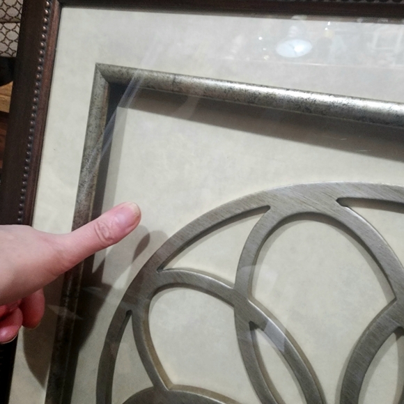 Large Contemporary Art Deco Metalwork Design Framed hanging Art - Picture 3 of 9